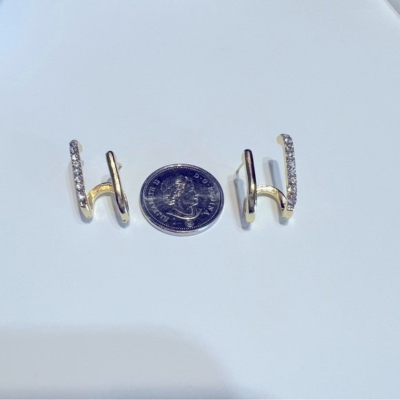 💎NEW Chic Exquisite Geometric Rhinestone & Gold Earrings - Picture 8 of 10